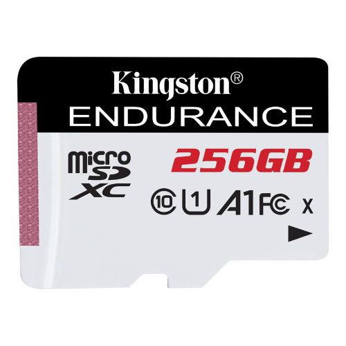 Kingston 256GB High-Endurance microSDXC Card, UHS-I Class 10, U1, 24/7 Recording, Durable, 95MB/s Kingston 256GB High-Endurance microSDXC Card, UHS-I Class 10, U1, 24/7 Recording, Durable, 95MB/s